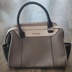 Calvin Klein Beige and Black Satchel